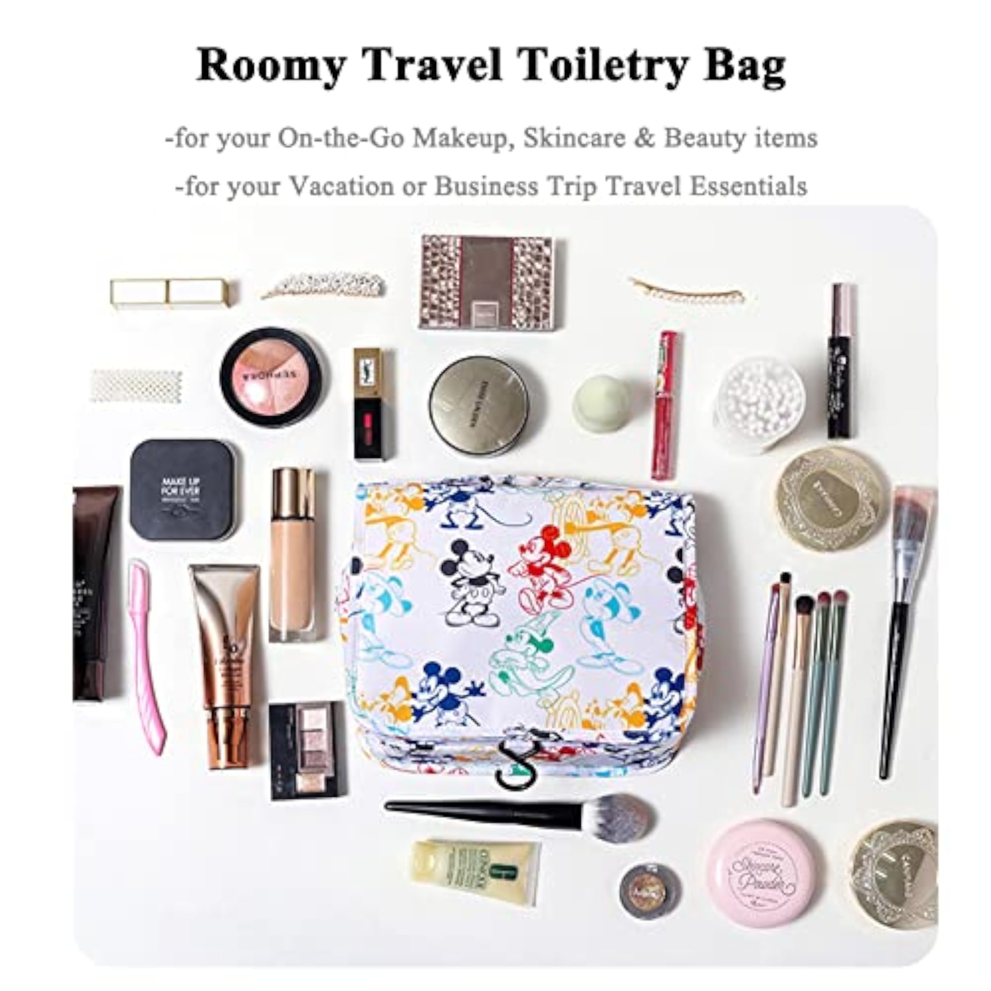 Mickey Colorful Cartoon Toiletry Shower Bag with Handle
